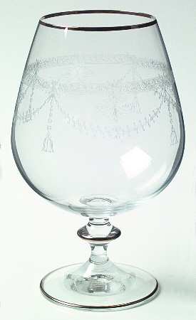 Victorian Garland Gold Brandy Glass