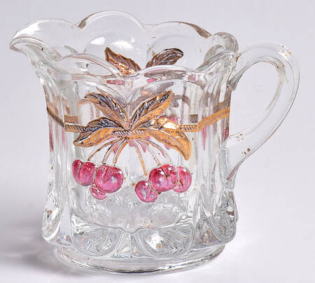 Cherry Thumbprint Decorated Child's Creamer