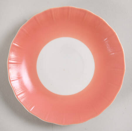 Cremax Bordette Pink Flat Cup Saucer