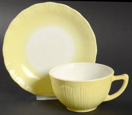 Cremax Bordette Yellow Cup & Saucer Set