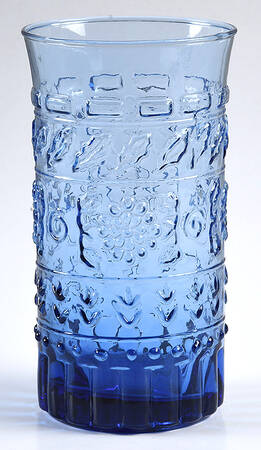 Tender Leaves Blue Highball Glass
