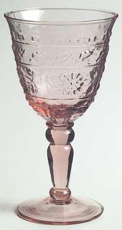 Tender Leaves Pink Water Goblet