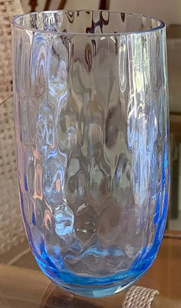 Early American Light Blue Highball Glass