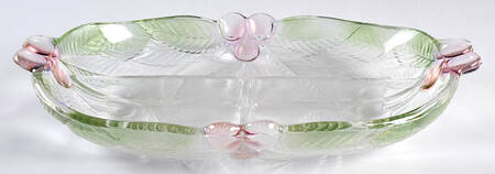 Cherries Jubilee 11" Oval 3 Part Celery/Relish