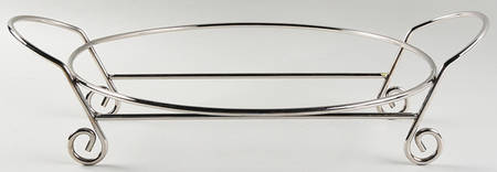 Diamond Fire Silver Metal Stand for 13" Round Platter