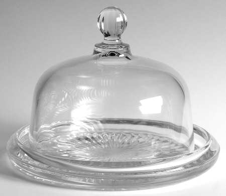 Diamond Fire Cheese Dish & Lid