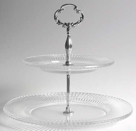 Diamond Fire 2 Tier Serving Tray