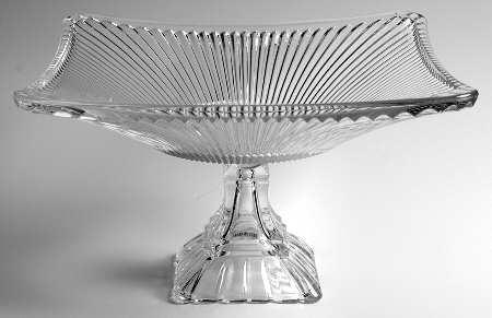 Diamond Fire Square Compote (Height X Width)