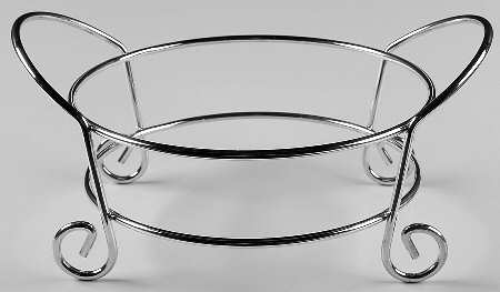 Diamond Fire Silver Metal Stand for Hostess Bowl