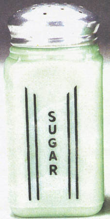Jadite Sugar Shaker with Metal Lid