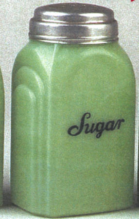 Jadite Sugar Shaker with Metal Lid