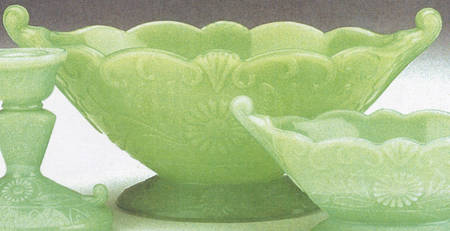 Jadite Round Compote (Height X Width)