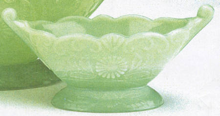 Jadite Round Compote (Height X Width)
