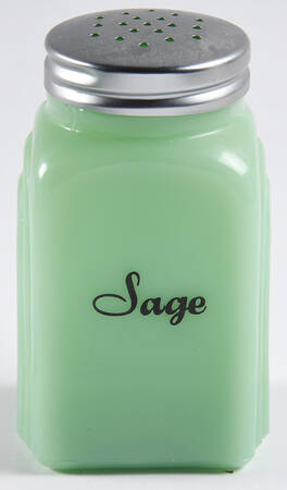 Jadite Spice Shaker with Metal Lid