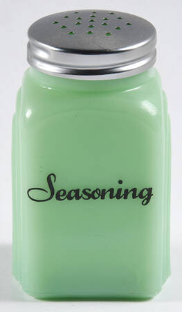 Jadite Spice Shaker with Metal Lid