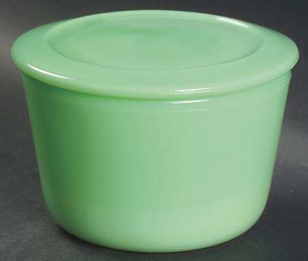 Jadite Small Refrigerator Jar & Lid