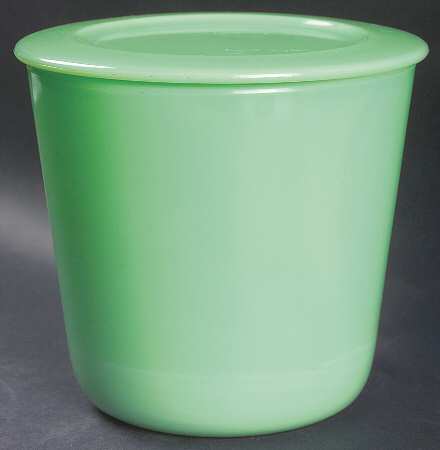 Jadite Large Refrigerator Jar & Lid