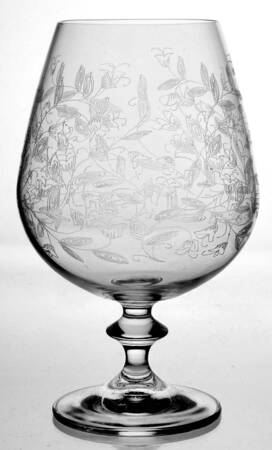 Floral Vine Brandy Glass