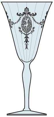 Sunrise Medallion Blue (Stem 7604 1-2 by Morgantown