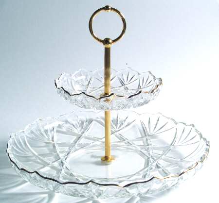 Hampshire Gold 2 Tier Serving Tray