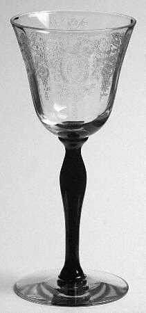 Biscayne Black (Stem 7614) Wine Glass