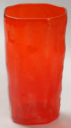 Crinkle Gypsy Fire (Orange) Flat Juice Glass