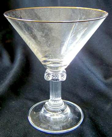 Parthenon Gold Martini Glass