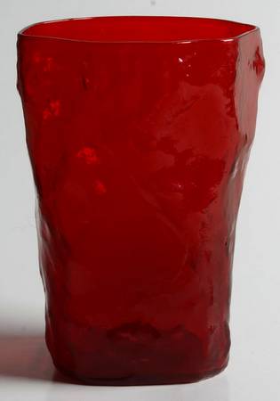 Crinkle Red 9 Oz Flat Tumbler