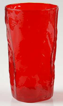 Crinkle Red 16 Oz Flat Tumbler