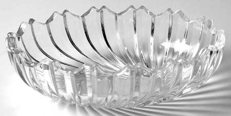 Crystal Pleats 5" Oval Bowl