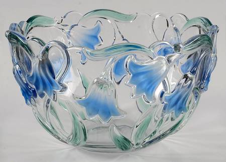 Bluebells Green Blue 8" Round Bowl