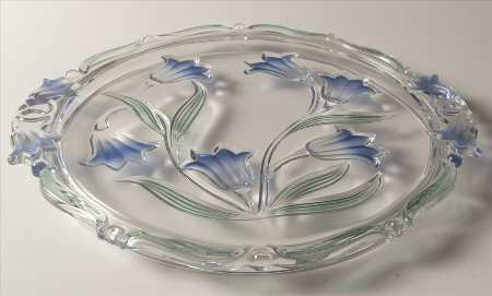 Bluebells Green Blue Cake Plate