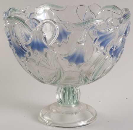 Bluebells Green Blue Round Compote (Height X Width)