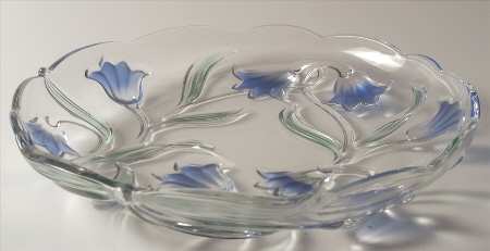 Bluebells Green Blue 12" Round Platter