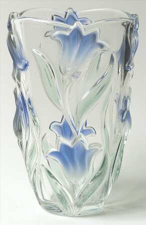 Bluebells Green Blue 8" Flower Vase