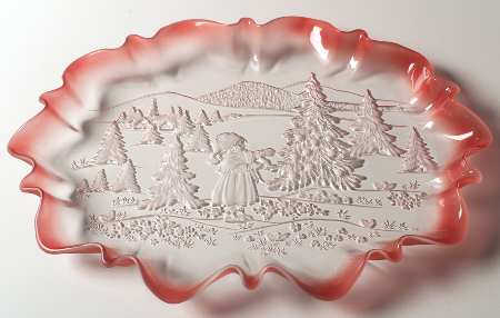 Christmas Story Berry Round Canape Serving Platter