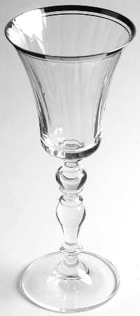 Venetian Platinum Wine Glass