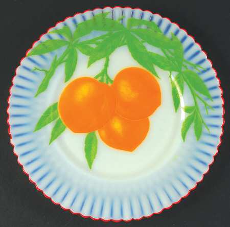 Petalware Fruit (Red Trim) Cremax 8" Salad Plate