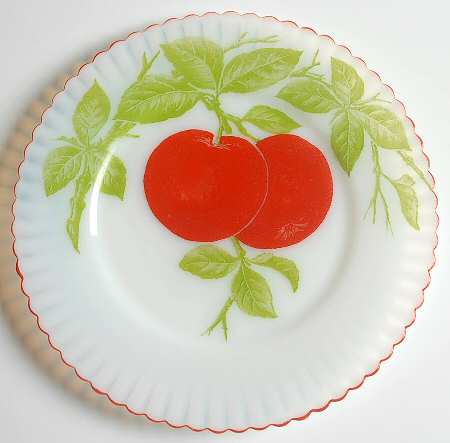 Petalware Fruit (Red Trim) Monax 8" Salad Plate