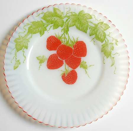Petalware Fruit (Red Trim) Monax 8" Salad Plate