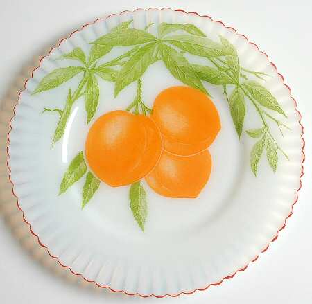Petalware Fruit (Red Trim) Monax 8" Salad Plate