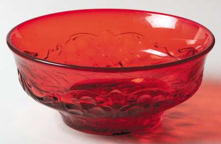 Rock Crystal Amberina Finger Bowl