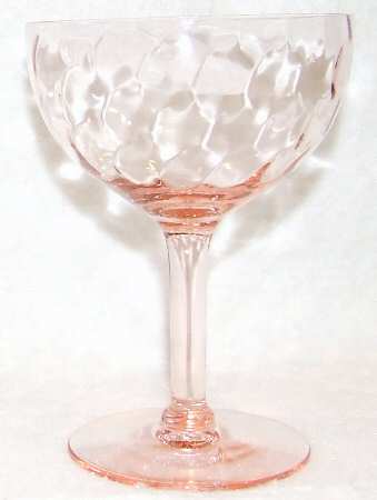 Vernon Pink (Pineapple Optic) Champagne/Tall Sherbet