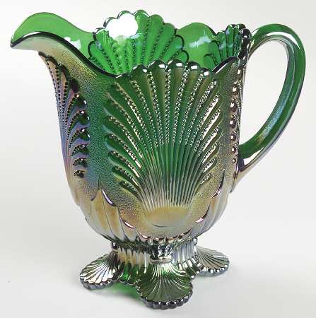 Shell Green Carnival Pitcher