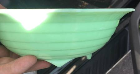 Flower Band Jade Green 9" Round Bowl