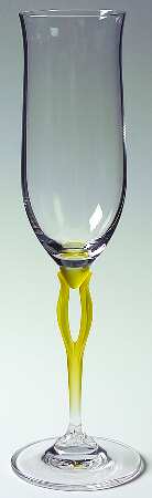 Tuscan Yellow Fluted Champagne
