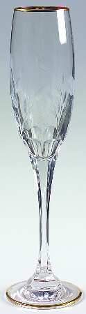 Rambling Rose Gold Fluted Champagne