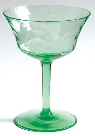 Palm Optic Green (Stem 7577) Champagne/Tall Sherbet