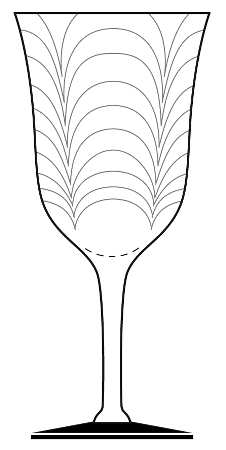 Palm Optic Clear (Black Foot, Stem 7577) by Morgantown