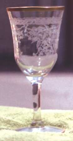 Cherry Blossom Clear (Gold Trim) Cordial Glass